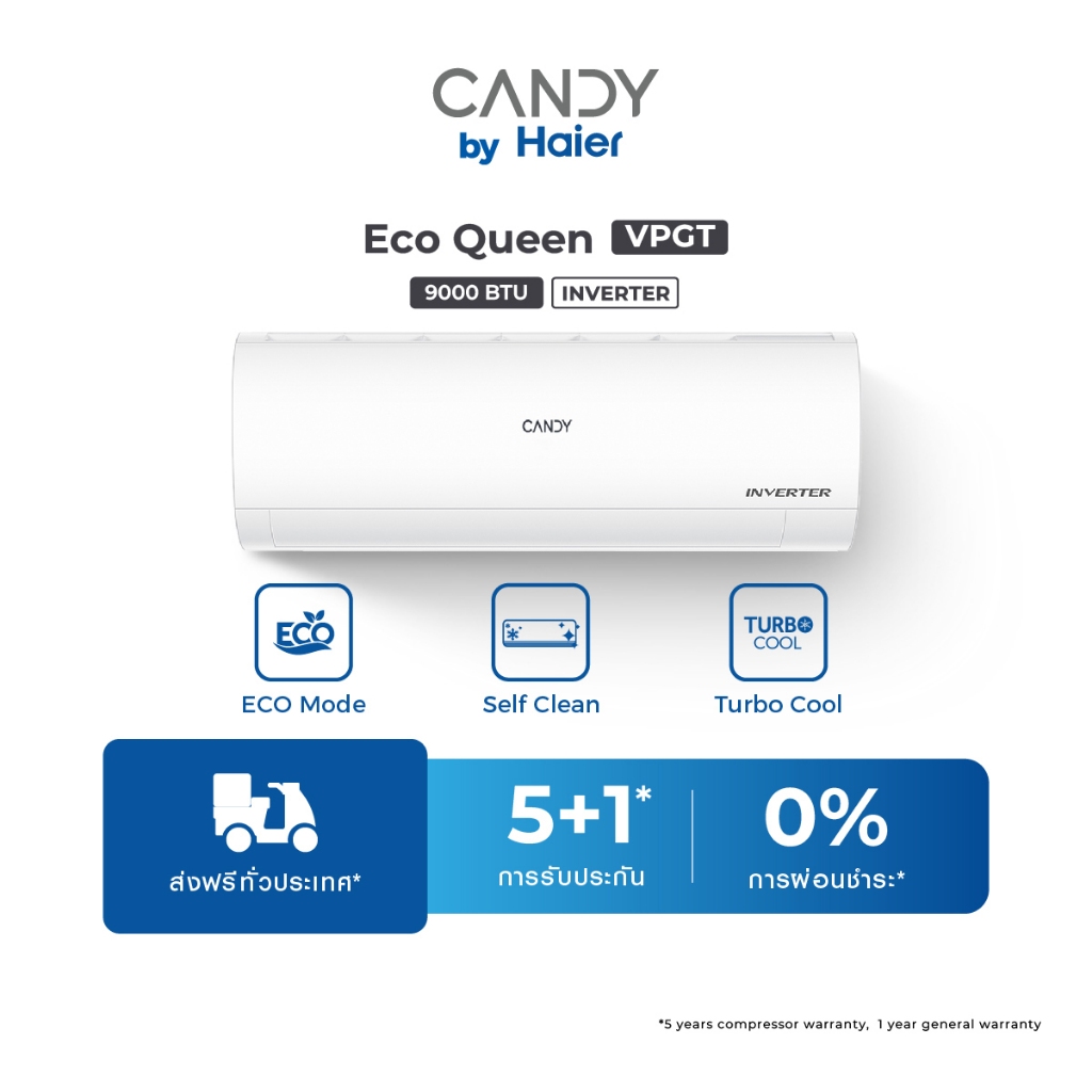 แอร์ Candy VPCT/VPGT Series ประหยัดไฟ โปรโมชั่นลดราคา
